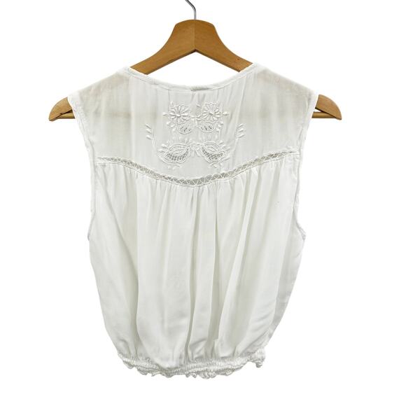 Some Days Lovin White Embroidered Tank - Picture 3 of 3